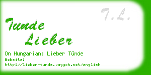 tunde lieber business card
